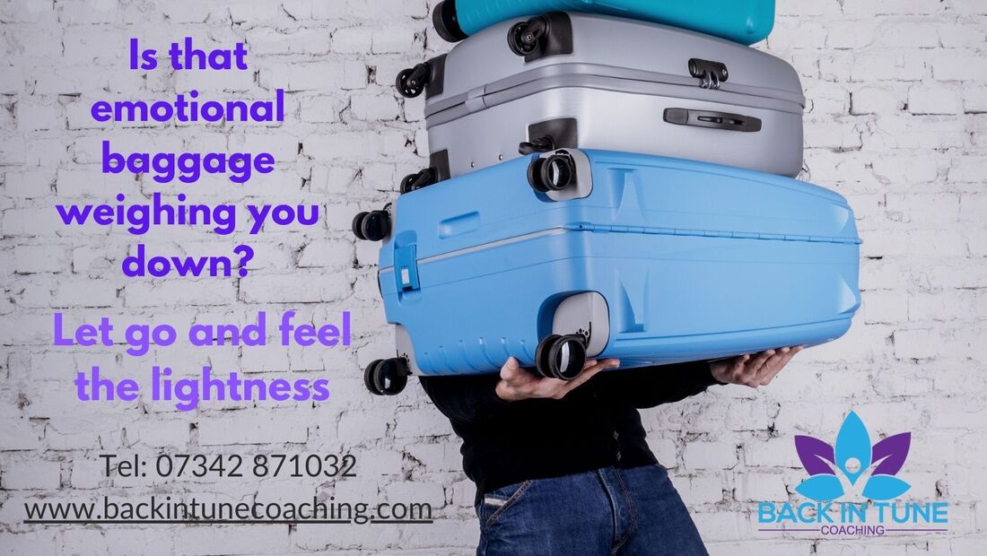 Hypnotherapy coaching for emotional wellbeing ditch the heavy baggage